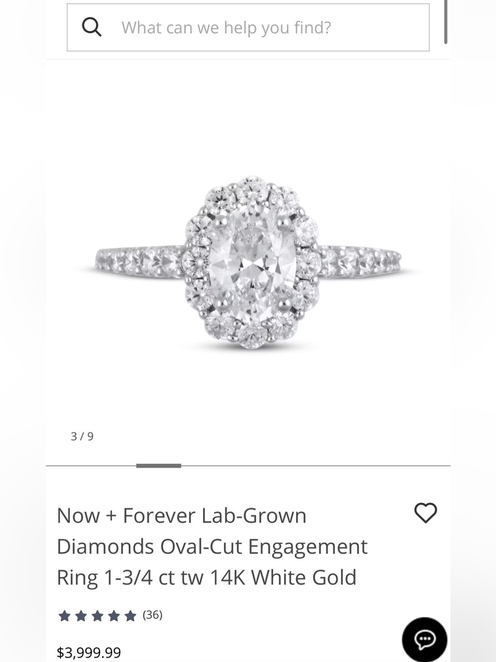 Elegant Silver Lab Diamond Engagement Ring - Picture 12 of 13